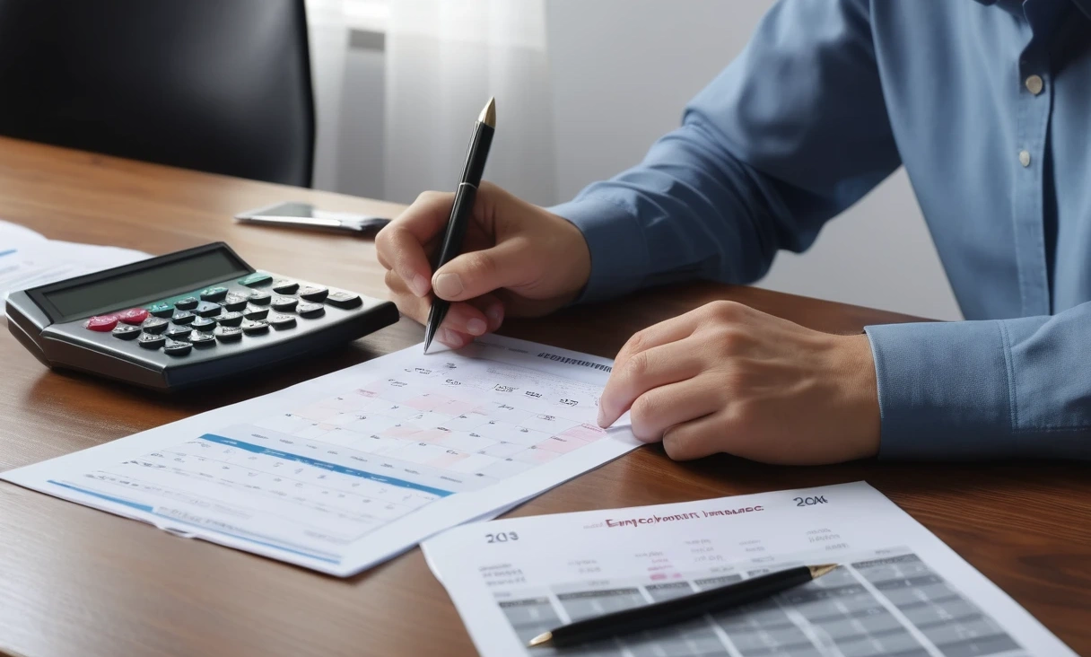 focused person reviewing employment 0