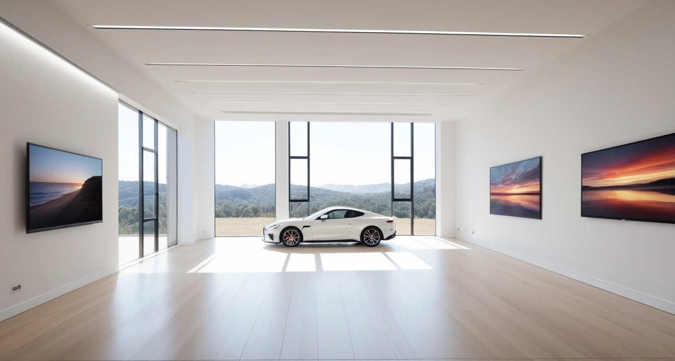 넷플릭스 - 계정 정지 및 영구 블록을 초래하는 우회 결제 데이터 패턴 (a high-end netflix displayed in a modern bright showroom, clean minimalist interior, no people)