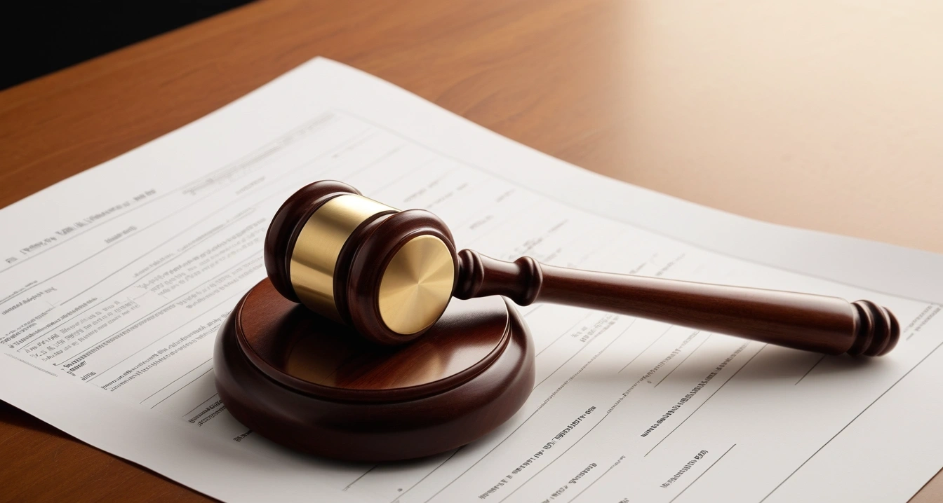 생활비 - 파주시 착한가격업소 이용을 통한 식비 절감 (concept of cost of living, close-up of a classic brass legal gavel resting on official documents, professional lighting, no people)
