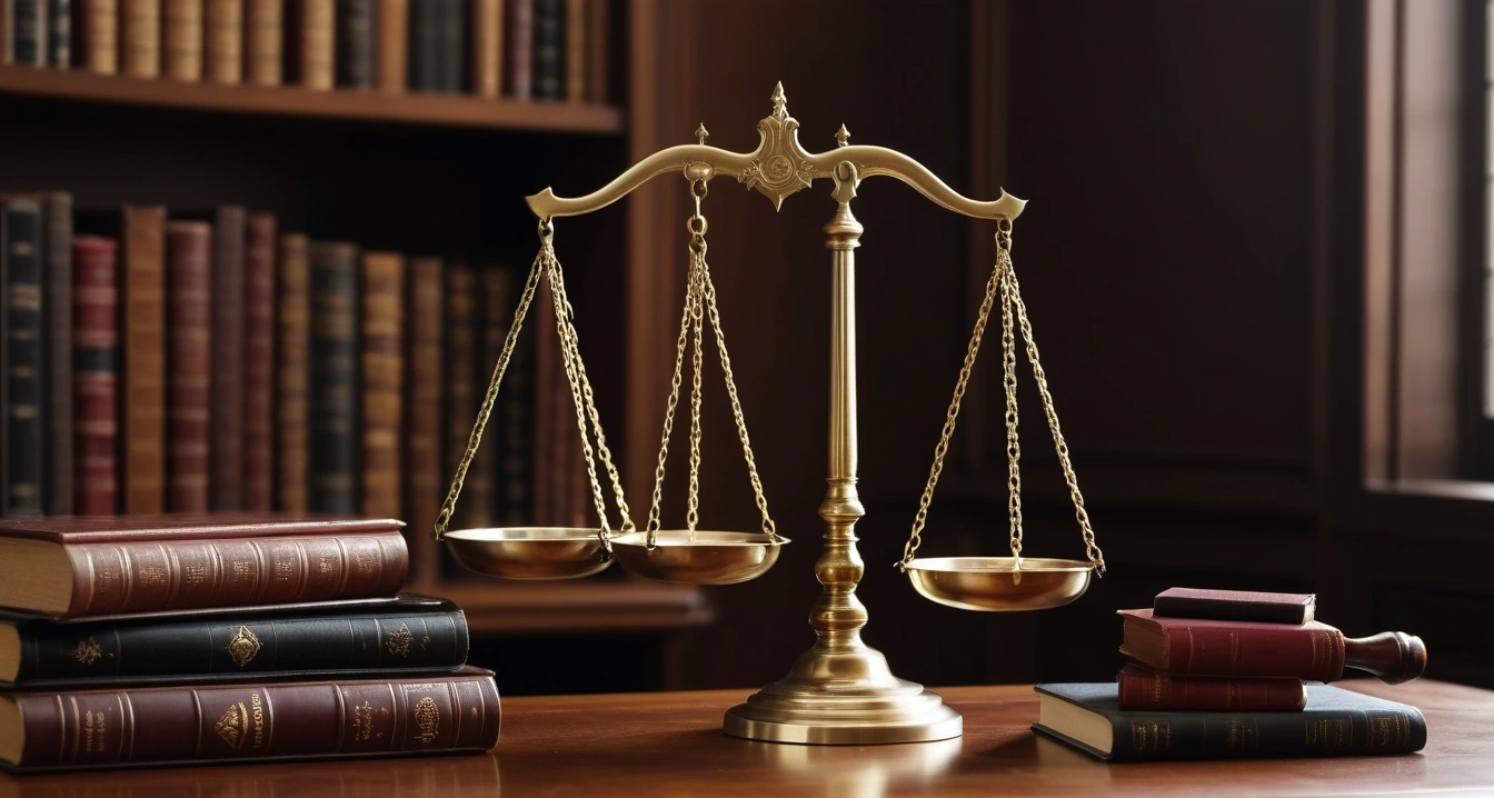 시간 관리 - 교통카드 선택과 정기권 할인 전략 (concept of time management, a classic brass balance scale of justice next to leather-bound books, no people)