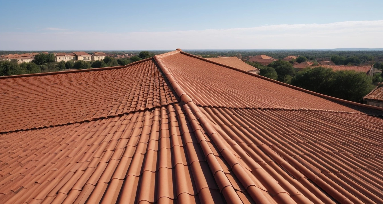 업무 성과 - 클라우드 기반 협업 환경 구축 (concept of work performance, a beautiful traditional historical palace roof against a clear sky, cinematic aesthetic, no people)