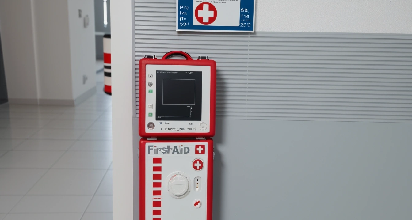 응급 처치 - 자동심장충격기 위치 확인 및 사용법 세팅 (first aid, Location of automatic external defibrillator installation)